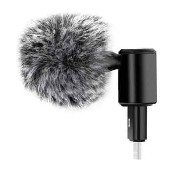 Puluz PU615B daudzvirzienu kondensatora mikrofons viedtālruņiem, 8-pin, melns