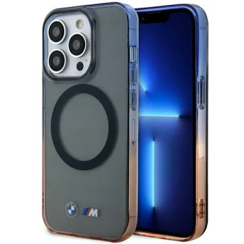 BMW iPhone 14 Pro Max vāciņš Gradient Bumper MagSafe, pelēks