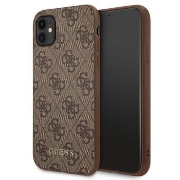 Guess 4G Metal Gold Logo vāciņš iPhone 11 / XR, brūns