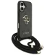 Guess 4G Big Logo Cord Strap Crossbody vāciņš iPhone 17, melns