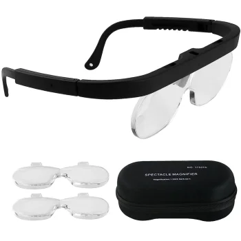 Brilles palielināmās ar maināmām lēcām 1.5x 2.5x 3.5x