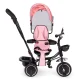 ECOTOYS bērnu trīsritenis ar rotējošu sēdekli un jumtiņu JM-066-9, rozā