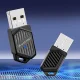 Divjoslu USB Wi-Fi 6 un Bluetooth 5.4 adapteris Wozinsky WAX-900, melns