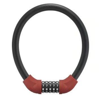 Rockbros RKS570-RD velosipēda saslēdzējs ar kodu, tērauda trose