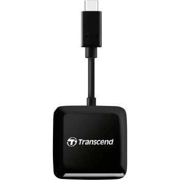 Transcend TS-RDC3 atmiņas karšu lasītājs USB-C 3.2 Gen 1, Melns