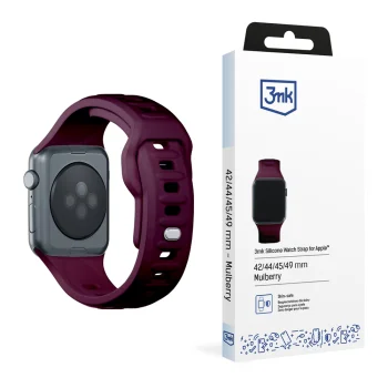 3mk silikona siksniņa Apple Watch 42 / 44 / 45 / 49 mm pulkstenim, bordo
