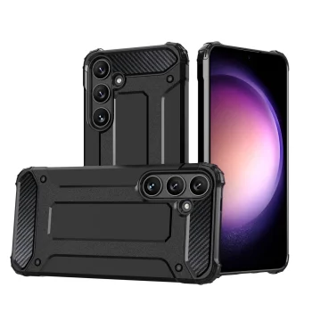 Hurtel Xiaomi POCO C65 / Redmi 13C triecienizturīgs vāciņš Hybrid Armor, melns
