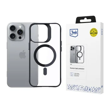 3Mk Protection Satin Armor MagCase vāciņš iPhone 16 Pro, Caurspīdīgs/Melns