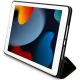 Guess iPad 10.2\" atverams vāciņš maciņš grāmatiņa 4G Stripe Allover, melns