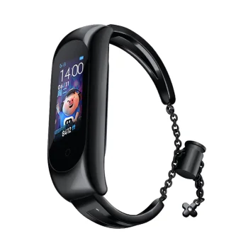 Metāla siksniņa Xiaomi Mi Band 3 / 4 / 5 / 6, melna