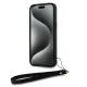 DKNY iPhone 14 Pro Max vāciņš Wrist Strap Stock Logo, melns