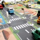 Bērnu Plāns Paklājs ar Ceļa zīmēm, 130 x 100 cm | Children\'s Slim Mat Carpet with Road Signs, 130 x 100 cm