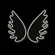 LED neona gaisma Plexi Spārni Forever Light FPNE09X, balta