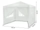 Plonos dārza paviljons 3x3 m, balts