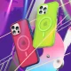 Apple iPhone 13 6.1\'\' Kingxbar PQY Fluorescence Series Magnetic MagSafe Case Cover, Pink | Telefona Vāciņš...