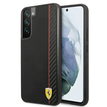 Ferrari On Track Carbon Stripe vāciņš Galaxy S22+, melns