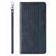 Atverams vāciņš iPhone 14 Magnet Strap Case ar statīvu un siksniņu, zils
