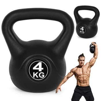 Modernhome CK-4-BC 4 kg kettlebell svaru bumba, melna