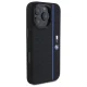 BMW Silicone Hexagon Blue Line MagSafe iPhone 16 Pro silikona vāciņš, melns
