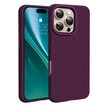 Silikona vāciņš Etteri Silicone Mag, iPhone 16 Pro Max 6.9", MagSafe, tumšs ķirsis