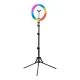 Glow 13\" RGB gredzenveida lampa ar statīvu, 10W