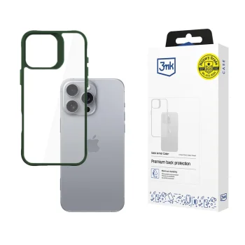 3mk Satin Armor Case+ vāciņš Apple iPhone 16 Pro Max, zaļš / caurspīdīgs