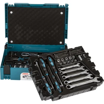 Makita E-11542 mehāniķa instrumentu komplekts, 87 gab. MAKPAC koferī