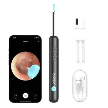Viedais Otoskops Bebird R1 Melns 8MP Kamera