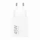 Xiaomi MDY-17-EF 45W USB-A tīkla lādētājs, balts