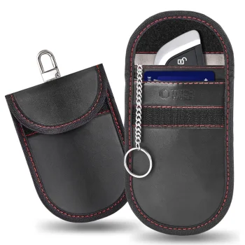 Tech-Protect KLR100 RFID auto atslēgu maciņš Melns/Sarkans