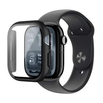 AmazingThing Radix aizsargstikls ar vāciņu Apple Watch Series 11 46 mm, melns