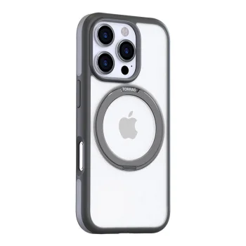 Torras Ostand R Fusion vāciņš iPhone 16 Pro, pelēks