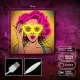 Forever Light ART LED neons POWER WOMAN, Dzeltens/Violets