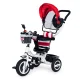 Ecotoys bērnu trīsritenis ar grozāmu sēdekli un nolaižamu jumtiņu, sarkans