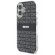 DKNY Repeat Texture Pattern With Stripe vāciņš iPhone 16 ar MagSafe, melns