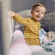 Ricokids bērnu gultiņas apmalīte, 3 m, rozā un pelēka