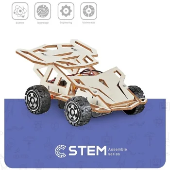 Koka konstruktors Pilnpiedziņas sacīkšu auto STEM
