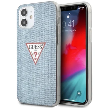 Guess iPhone 12 mini vāciņš Jeans Collection, zils