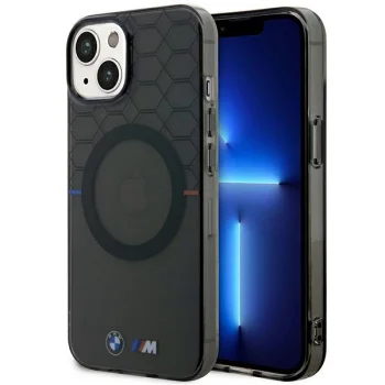 BMW iPhone 14 vāciņš Pattern MagSafe, pelēks