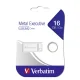 USB zibatmiņa Verbatim Metal Executive 16GB USB 2.0, sudraba (98748)