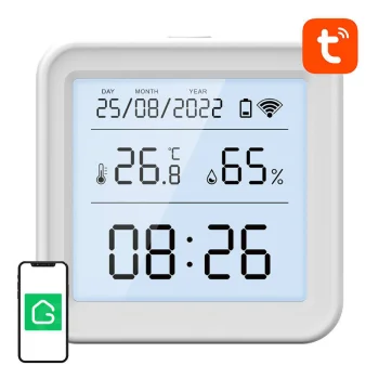 Viedais temperatūras un mitruma sensors Gosund S6 WiFi ar LCD ekrānu