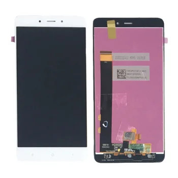 LCD ekrāns Xiaomi Redmi Note 4 ar rāmi, balts