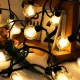 Saules bateriju dārza virtene 20 LED, silti balta