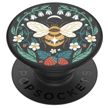 Popsockets 2 Bee Boho telefona turētājs un statīvs – melns