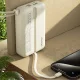 Dudao K14+ ārējais akumulators 20000mAh, 22.5W ar USB-C / Lightning kabeļiem, balts