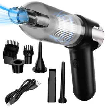 Bezvadu rokas automašīnas putekļsūcējs 120W melns