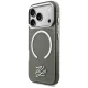 Karl Lagerfeld IML KL Script Logo MagSafe vāciņš iPhone 17 Pro Max - melns