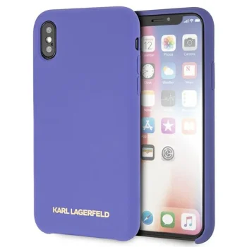 Karl Lagerfeld Silicone vāciņš Apple iPhone X / Xs, Violets