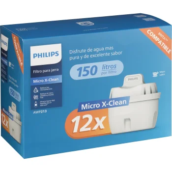 Ūdens filtra kasetnes Philips Micro X-Clean AWP213/10, 12 gab., baltas