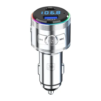 3mk Hyper Car Power Transmitter auto FM raidītājs 3in1 48W USB-C USB-A